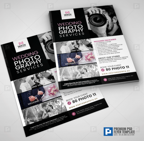 Professional Wedding Photography Services Flyer