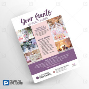 Rentals and Wedding Services Flyer