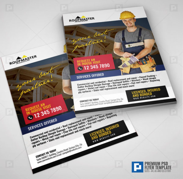 Roofing and Construction Service Flyer