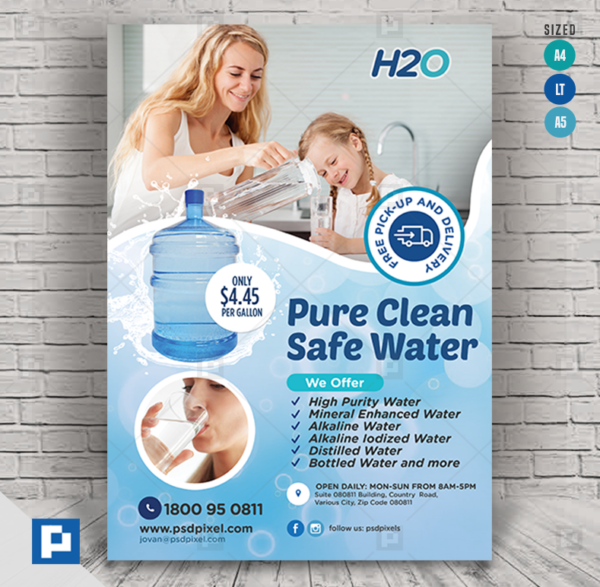 Water Delivery Promotional Flyer