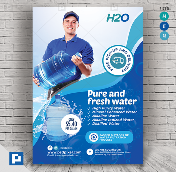 Water Delivery Promotional Flyer