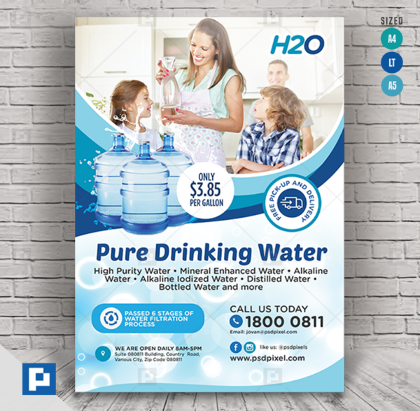 Water Refilling Company promotional Flyer