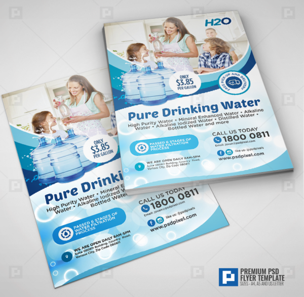 Water Refilling Company promotional Flyer