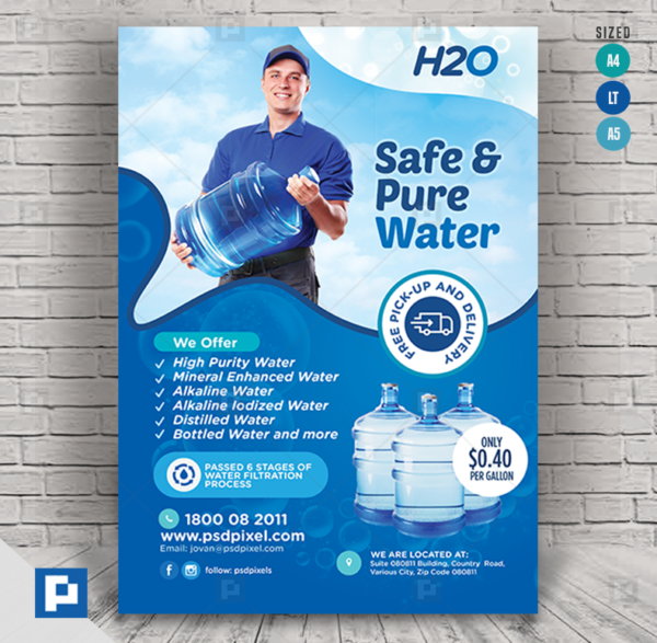 Water Refilling Service Flyer