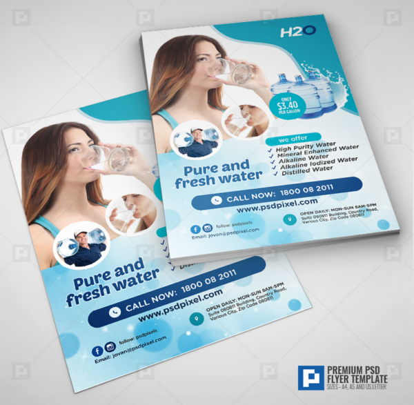 Water Refilling and Delivery Flyer