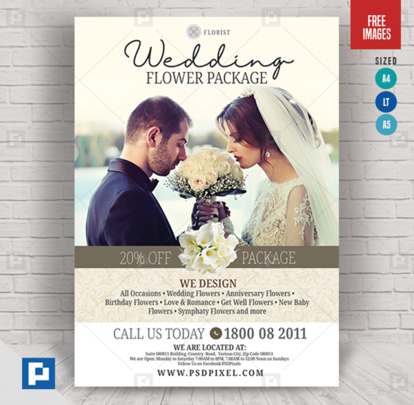 Wedding Florist Services Flyer