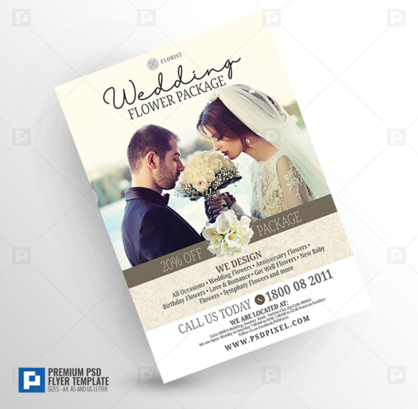 Wedding Florist Services Flyer