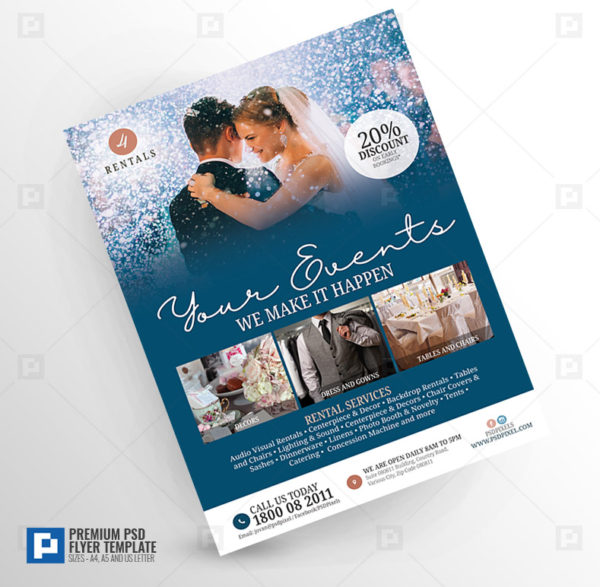 Wedding Rentals Services Flyer