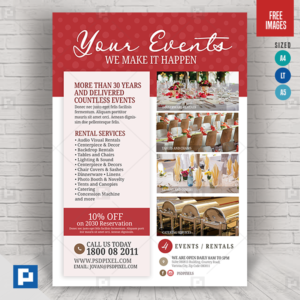 Wedding Services Rentals Flyer