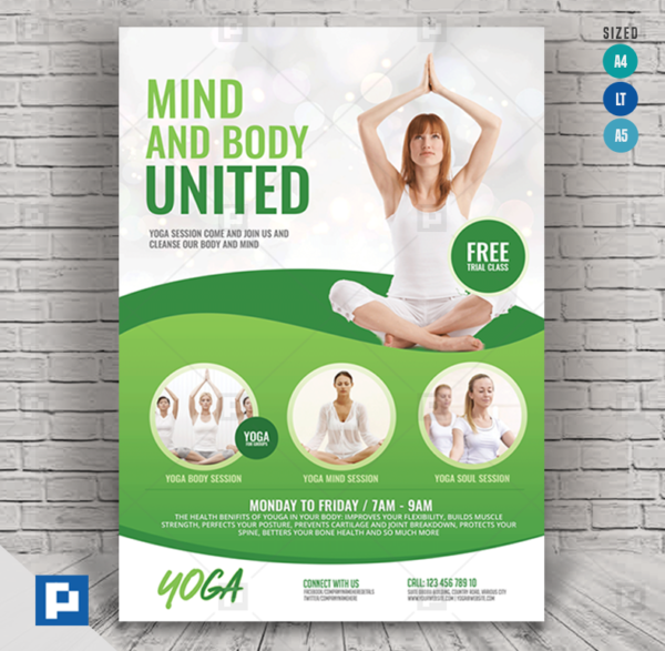 Yoga and Meditation flyer