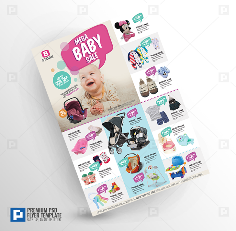 Baby Products Sales Flyer PSDPixel