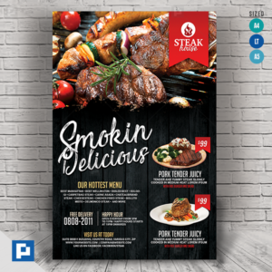 Barbecue Grill Restaurant Flyer