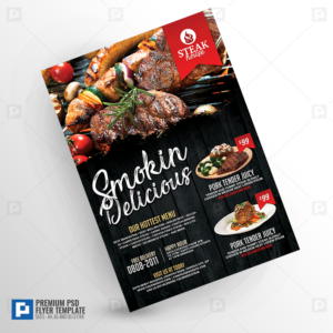 Barbecue Grill Restaurant Flyer,