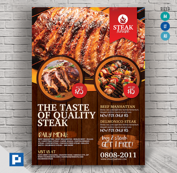 Barbecue Grill Restaurant Flyer