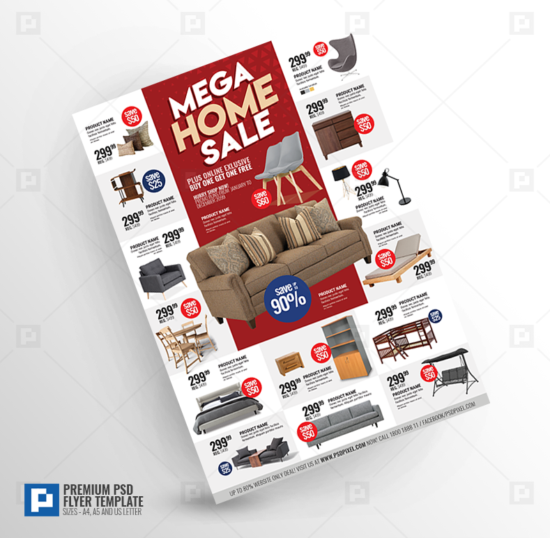 Furniture and Season Sale Flyer - PSDPixel