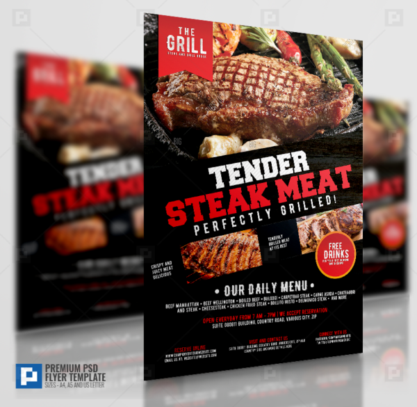 Grill Restaurant Flyer