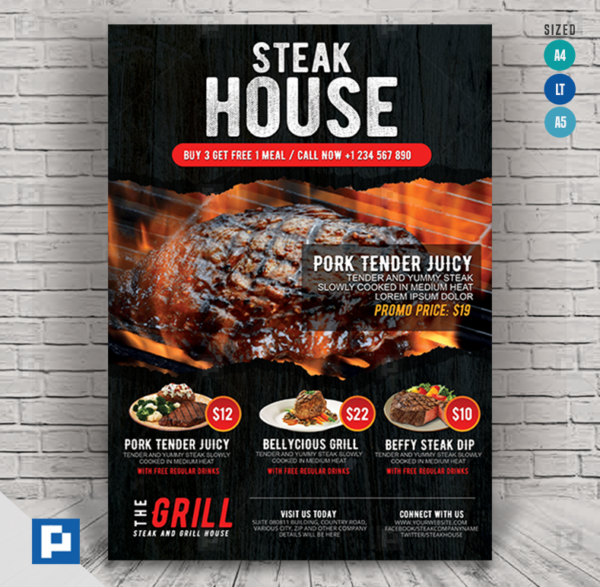 Grill Steak Flyer