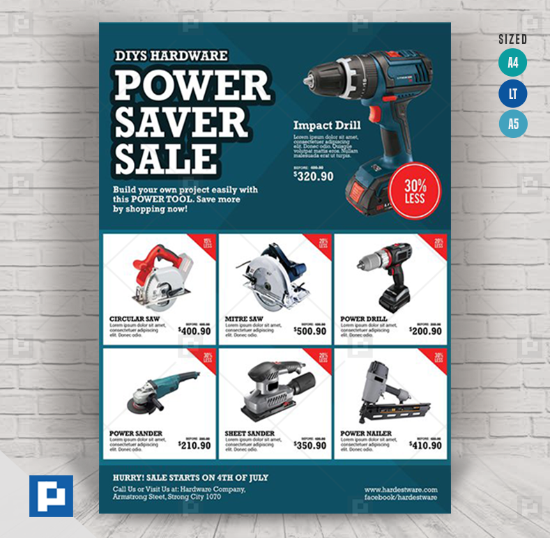 Hardware Sale Flyer - PSDPixel