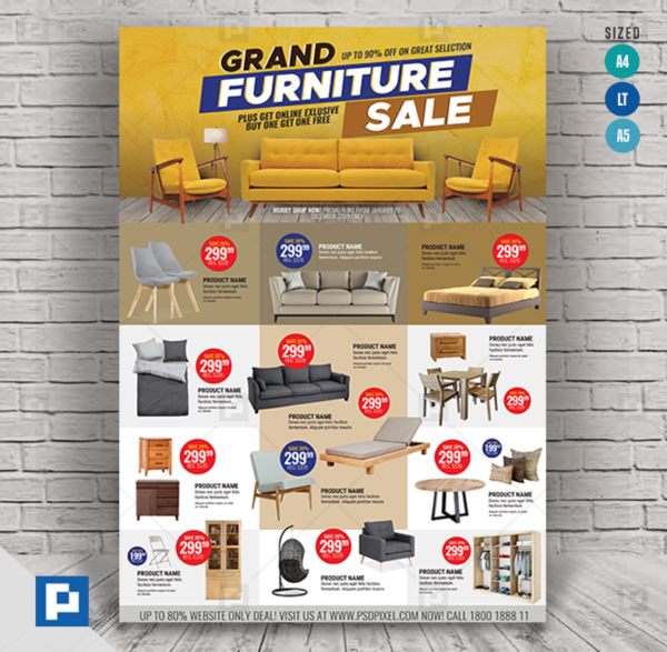 Home Furnishing Multipurpose Sale Flyer,.