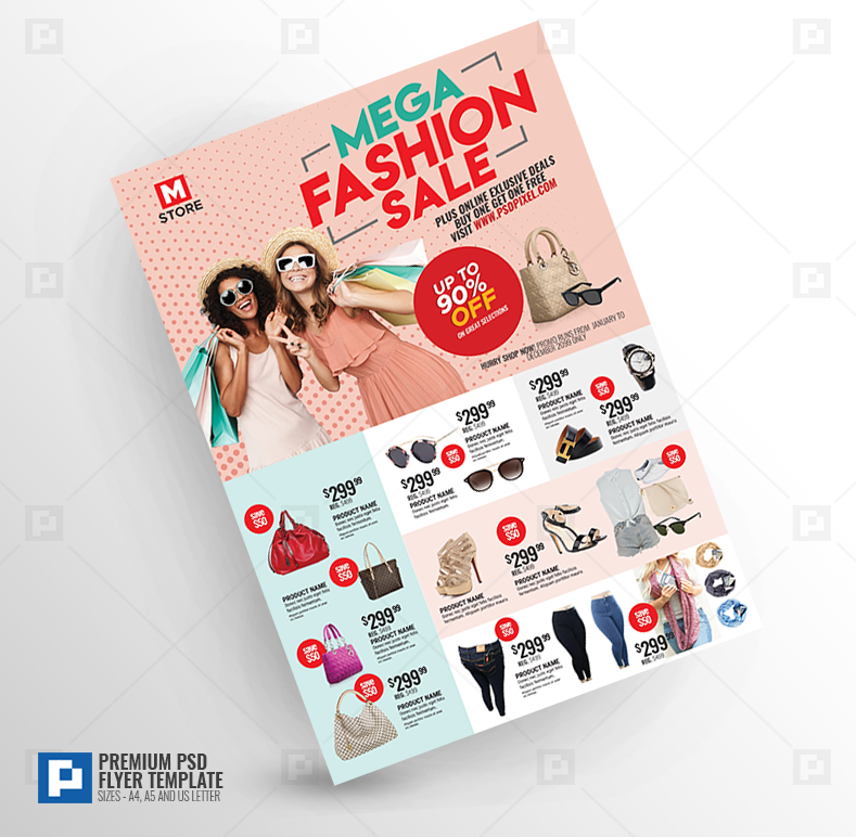 Fashion and Shopping Flyer - PSDPixel