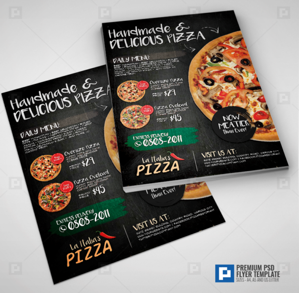 Pizza Burger and Pasta Restaurant Flyer
