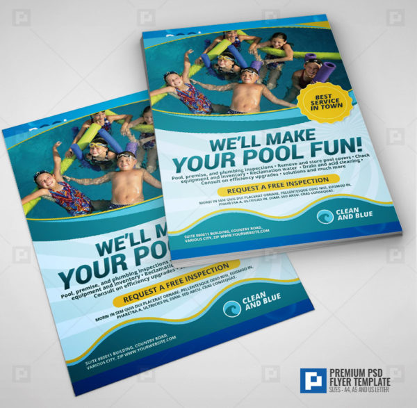 Pool Cleaning Services Flyer,,