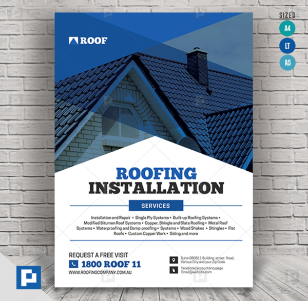 Roofing Installation Service Flyer