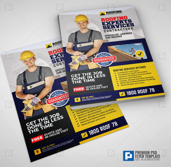 Roofing Installation and Repair Contractor Flyer