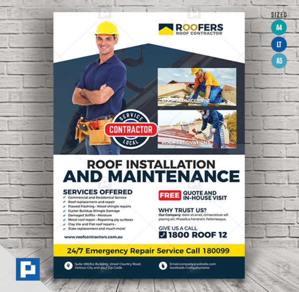 Roofing Installation and Repair Flyer