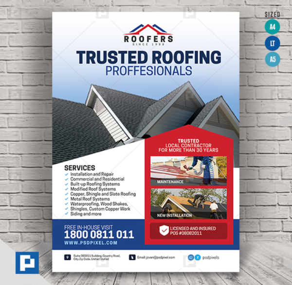 Roofing Professional Services Flyer