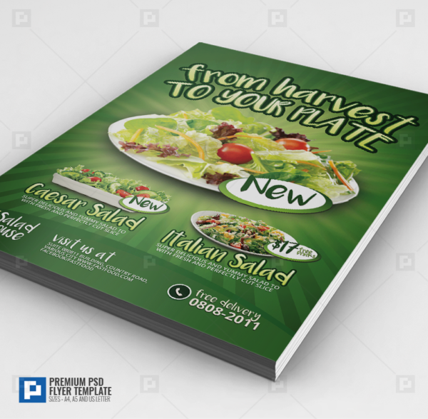 Salad Restaurant Flyer