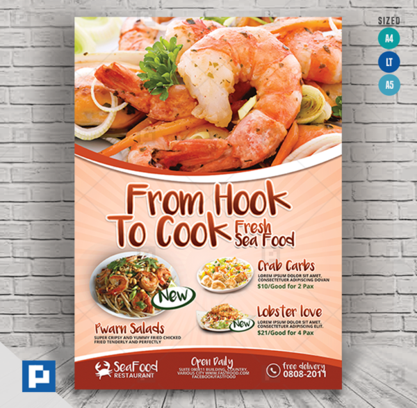 Seafood Restaurant Flyer