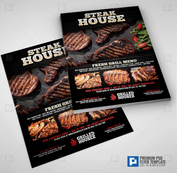 Steak house and Grill Flyer