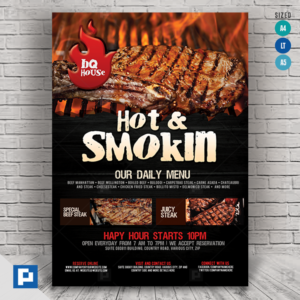 Steakhouse Grill Restaurant Flyer