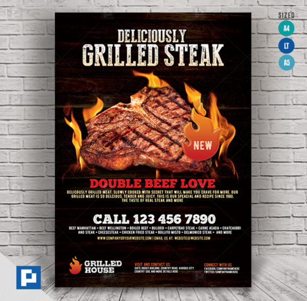 Steakhouse New Product Promotion Flyer