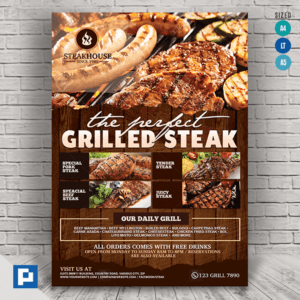 Steakhouse Restaurant Flyer