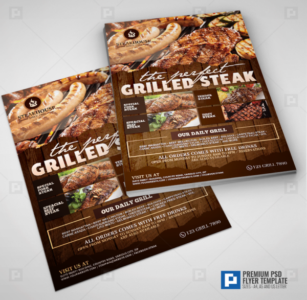 Steakhouse Restaurant Flyer