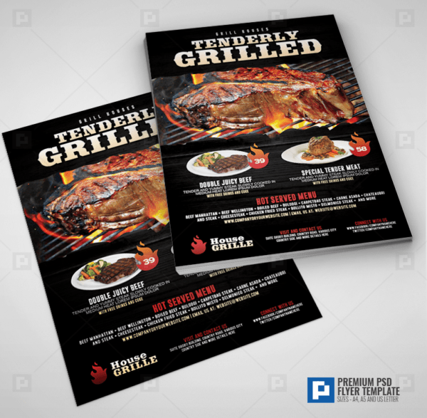 Steakhouse and Barbecue Flyer