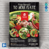 Vegetarian salad food flyer
