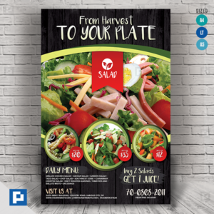 Vegetarian salad food flyer