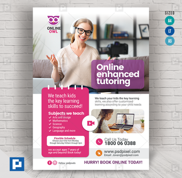 Online Learning Company Flyer