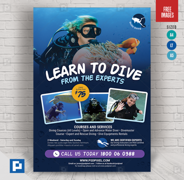 Diving Lesson Flyer