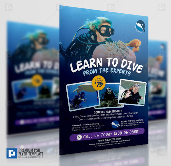 Diving Lesson Flyer