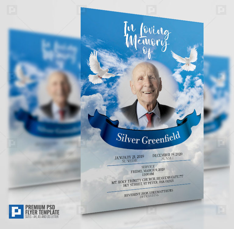 Funeral Program Flyer PSDPixel