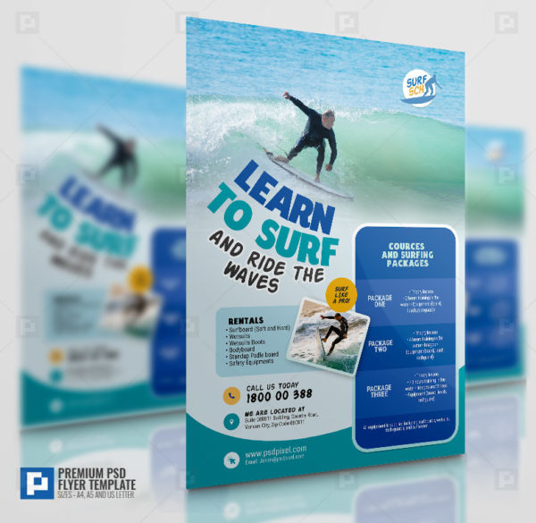 Learn Surfing Flyer