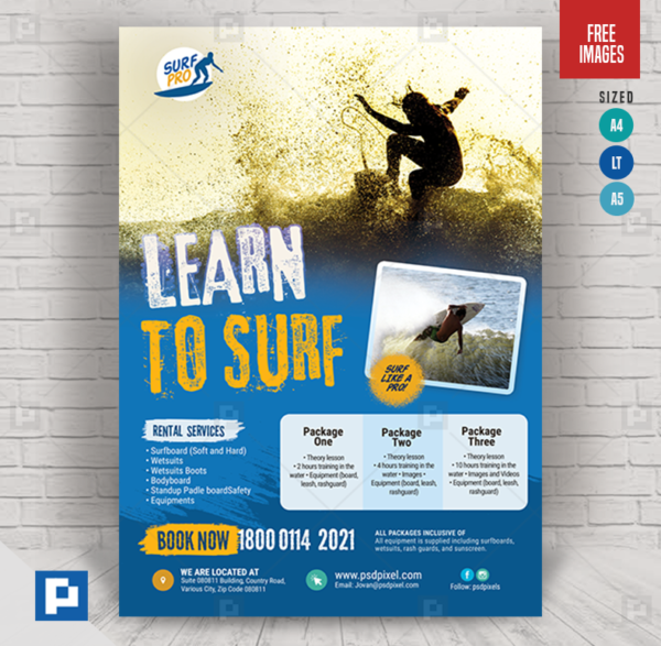 Learn to Surf Flyer