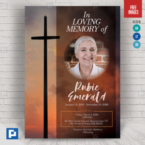 Memorial and Funeral Program Flyer