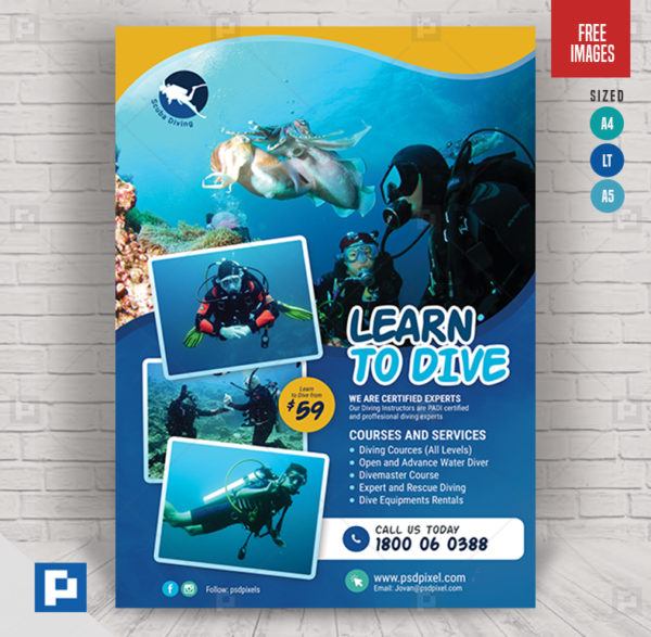 Scuba Diving Class Flyer