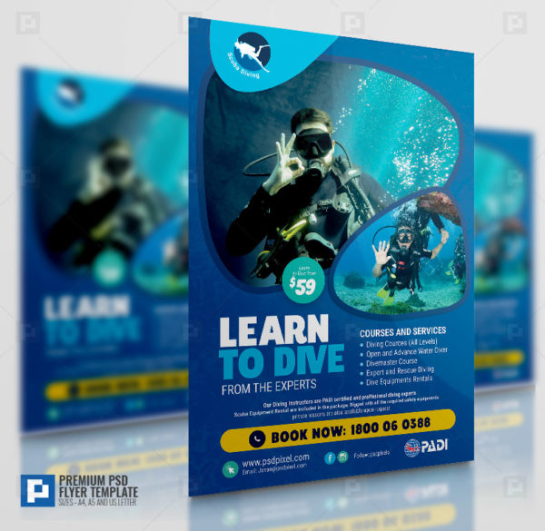 Scuba Diving School Flyer