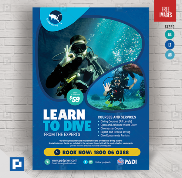 Scuba Diving School Flyer